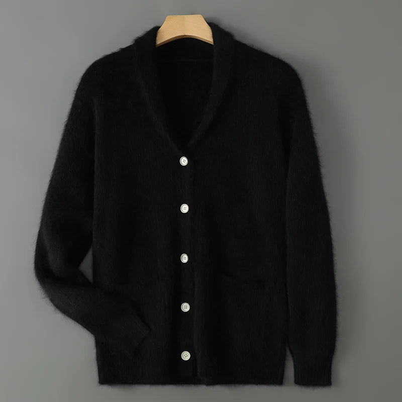 Vireous New Season Men's Shawl-Collar Cashmere Cardigan
