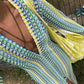 Vireous Crochet Colourful Women's Stripe Maxi Dress