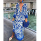 Summer Casual Fashion Print Loose Maxi Dress, Psychedelic Colours