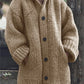 Women's Thick-Knit Hooded Cardigan Wrap Coat, Plus Sizes
