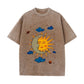 Moon and Sun Print Men's Oversize T-Shirt