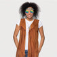 Complete Outfit, 60s 70s Hippie Disco Peace Love Costume with Cowgirl Vest Top