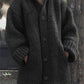 Women's Thick-Knit Hooded Cardigan Wrap Coat, Plus Sizes