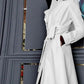 Nerazzurri Long White Leather Women's Coat, Catwalk Collection