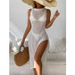 Women's Summer Sexy Hollow-Out Knitted Beach Cover-Up
