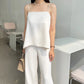 Vireous Simple Two-Piece Women's Summer Pants Suit