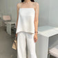 Vireous Simple Two-Piece Women's Summer Pants Suit