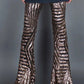 Vireous Women's Sparkling Sequin Slacks, Loose Mid-Waist Trousers