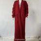 Vireous Very Long Cardigan, Women's Cable Knit Jacket, Multicolours