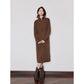 Women's Knitted Dress, Ankle-Length Lazy Style Dress in Brown