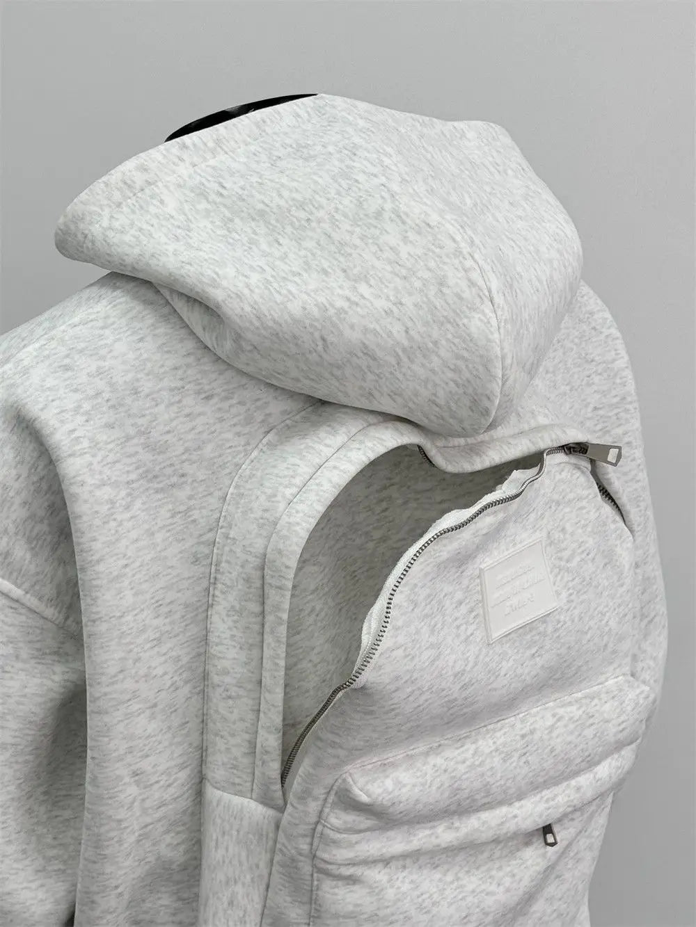Unisex Travel Baggage Hoodie with Large Hidden Back Pocket