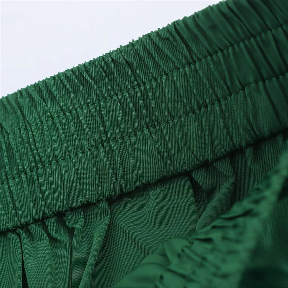 Women's Fashion Casual Swing Midi Skirt and Top, Two Piece Set