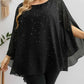 Women's Lightweight Sparkling Split-Sleeve Over-Size Blouse, Plus Sizes