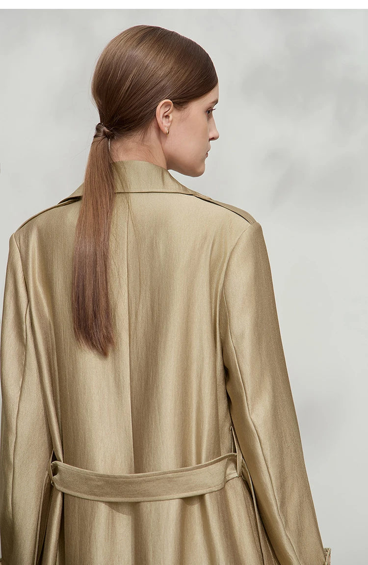 Minimalist Luxury Medium-Weight Women's Rain Coat