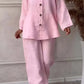 Women's Plus-Size Cotton Linen Two Piece Casual Suit
