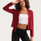 Bow Tied Front Knitted Women's Cardigan, Multi Colours