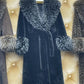 Women's Luxury Faux Mink Fur Coat with Contrast Collar, Multi Colours