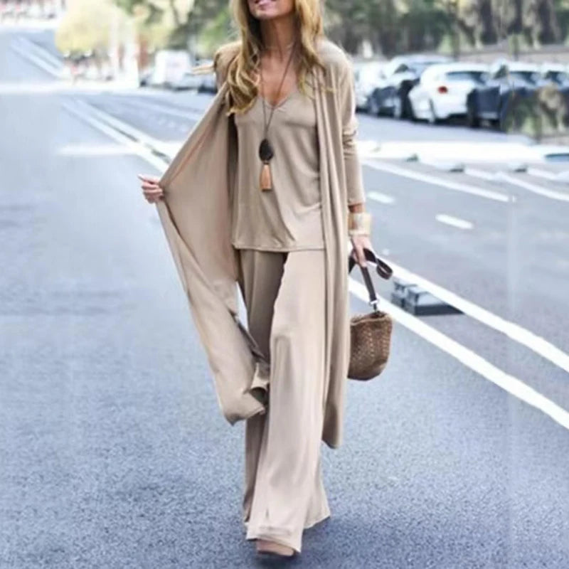 Vireous Casual Elegant Three-Piece Women's Very Loose Comfort Suit