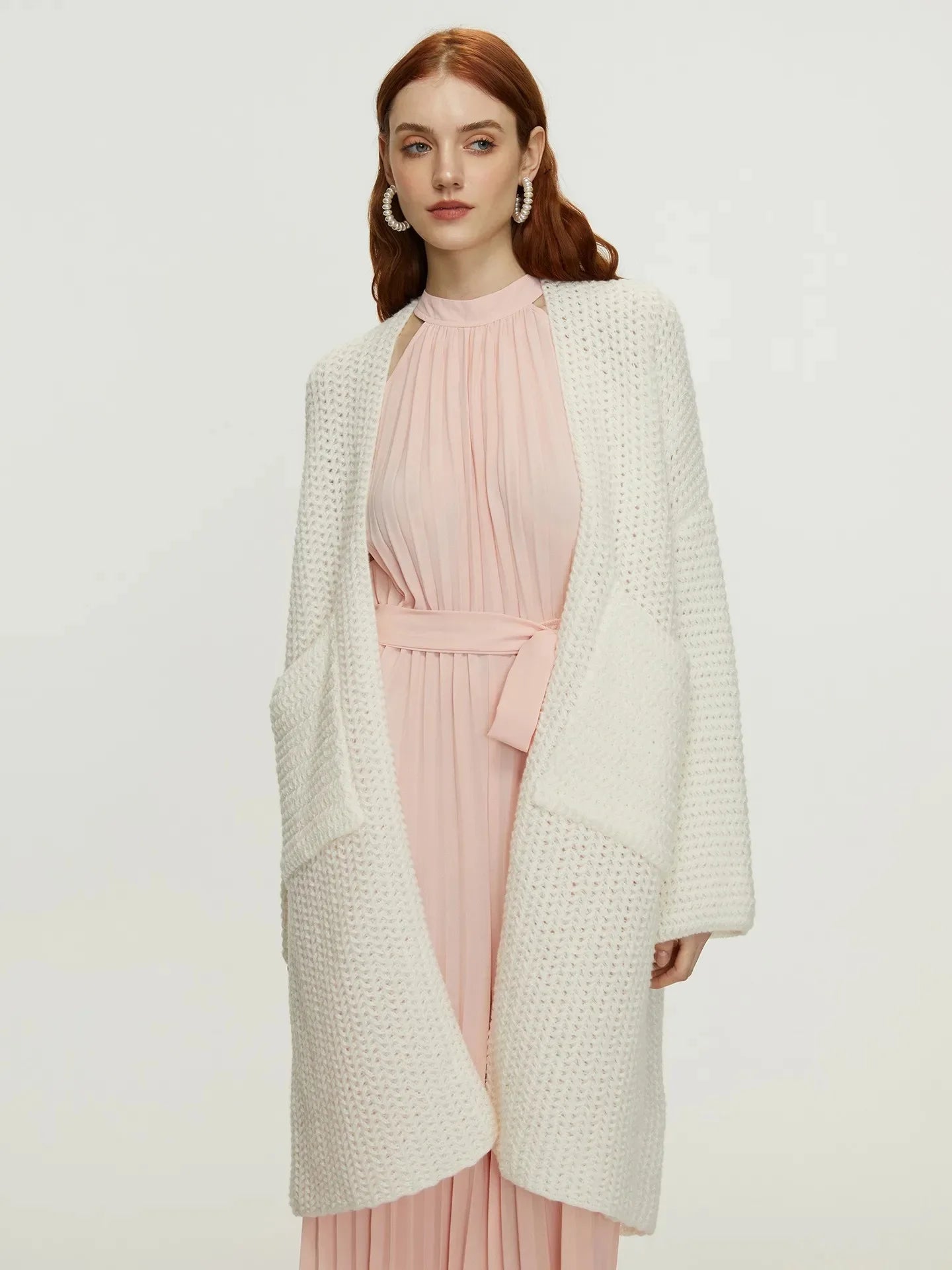 Knitted Cardigan Coat Medium-Length, Multi Colours