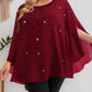 Women's Lightweight Sparkling Split-Sleeve Over-Size Blouse, Plus Sizes