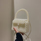 Small Pearl Crossbody Handbag with Pearl Handle & Strap