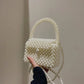 Small Pearl Crossbody Handbag with Pearl Handle & Strap