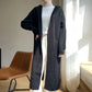 Vireous Lazy-Style Thickened Wool Knit Long Cardigan Coat