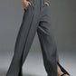 Women's Very Wide Leg Urban Pleated Split-Front Trousers