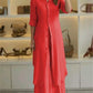 Elegant Lapel Single-Breasted Long Shirt and Wide-Leg Pants Suit