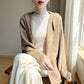 Vireous Lazy-Style Thickened Wool Knit Long Cardigan Coat