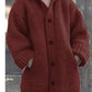 Women's Thick-Knit Hooded Cardigan Wrap Coat, Plus Sizes