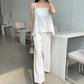 Vireous Simple Two-Piece Women's Summer Pants Suit