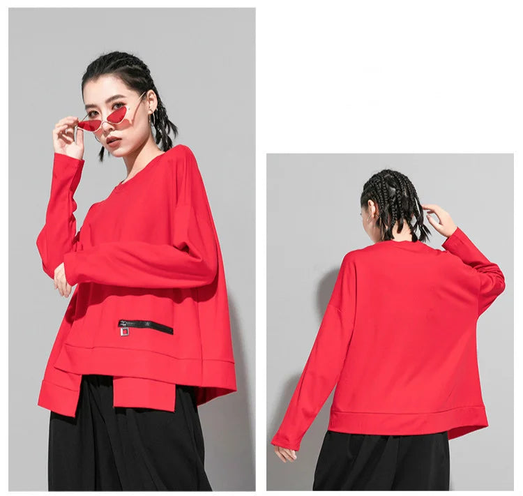 Vireous Streetwear Women's Round-Neck Fashion Top, Catwalk Collection