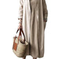 Women's Cotton Linen Trench Coat, Classic Robe