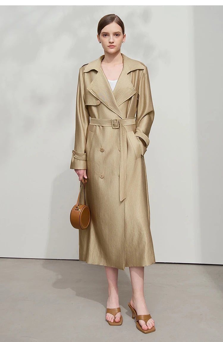 Minimalist Luxury Medium-Weight Women's Rain Coat