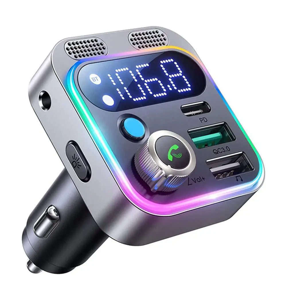 Bluetooth 5.3 FM Transmitter for Car FM/Aux Bluetooth Connected Car Adapter