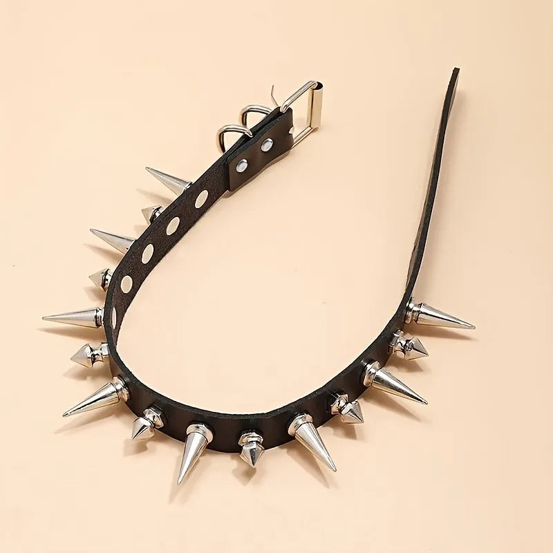Dark Cross Punk Gothic Rivet Choker