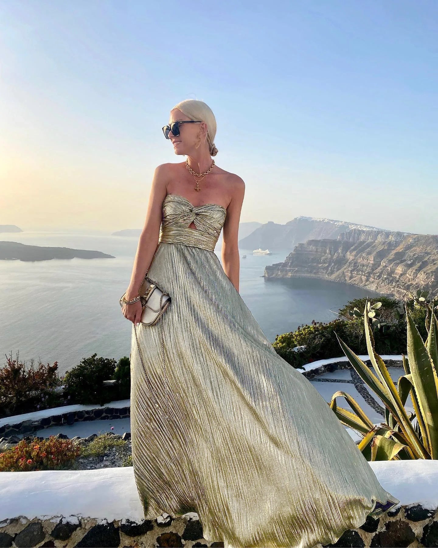 Vireous Sexy Twist Strapless Boho Elegant Evening Dress