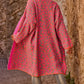 Women's Long Cardigan Coat, Festival Wear Wrap Coat with Pockets in Pink