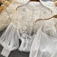 Lace See-Through Puff-Sleeve Vintage Fashion Blouse