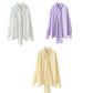 Women's Bow-Tie Drapey Casual Fashion Shirt, Long-Sleeve Blouse