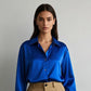 Vireous Luxury Soft Satin Women's Classic Shirt, Block Colours