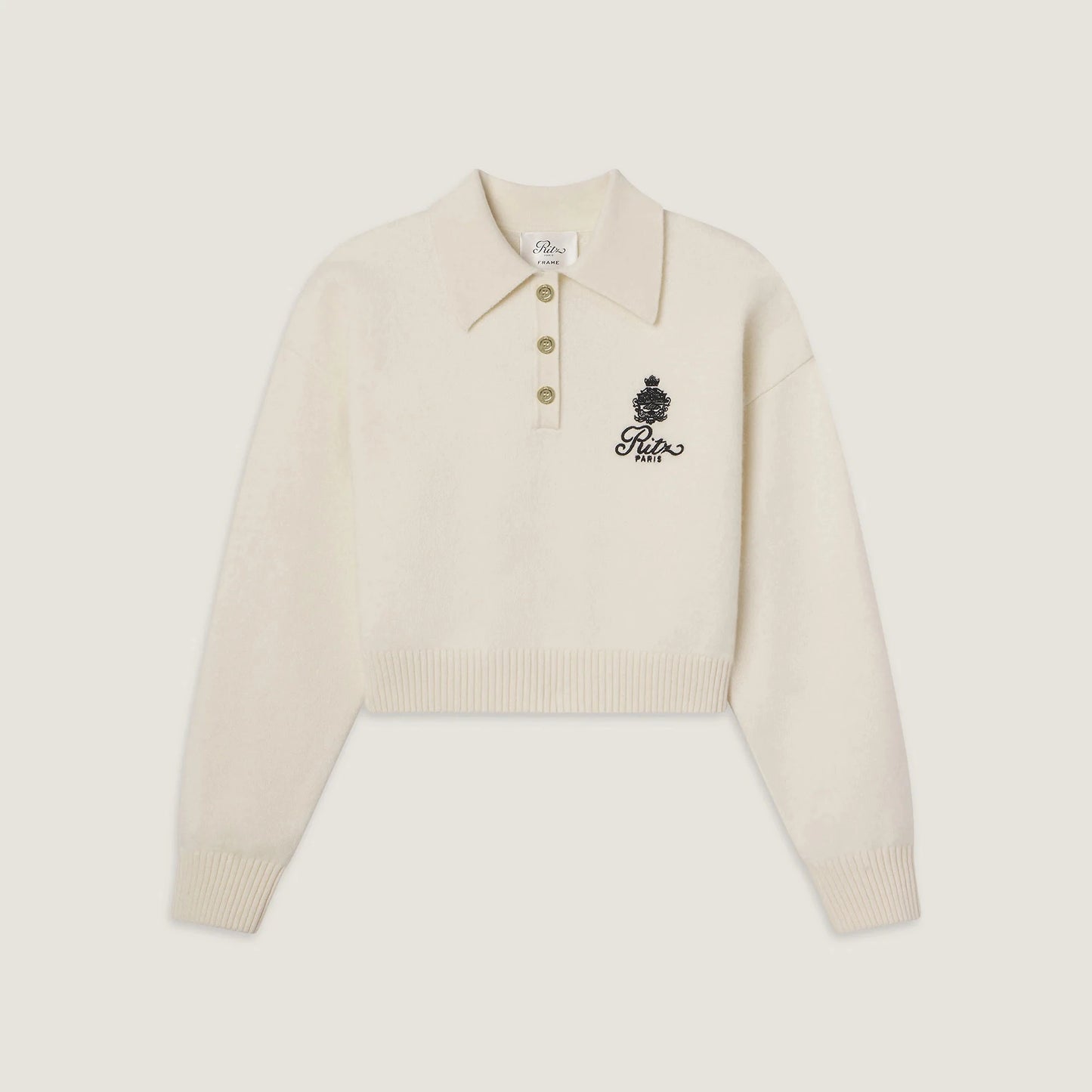 Ritz Paris Luxury Brand Design Women's Polo Collar Sweater