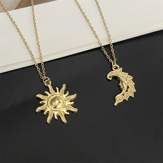Moon Star Pendant Necklace, Multi Designs