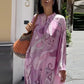 Colourful Abstract Print Kaftan Dress, Party Dress