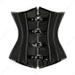 Women's Steampunk Faux-Leather Underbust Corset in Brown