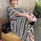 Vireous French-Style Striped Knitted Loose Dress