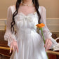 French Sweet Summer Princess Dress, White Chiffon Special Occasion Dress