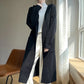 Vireous Lazy-Style Thickened Wool Knit Long Cardigan Coat