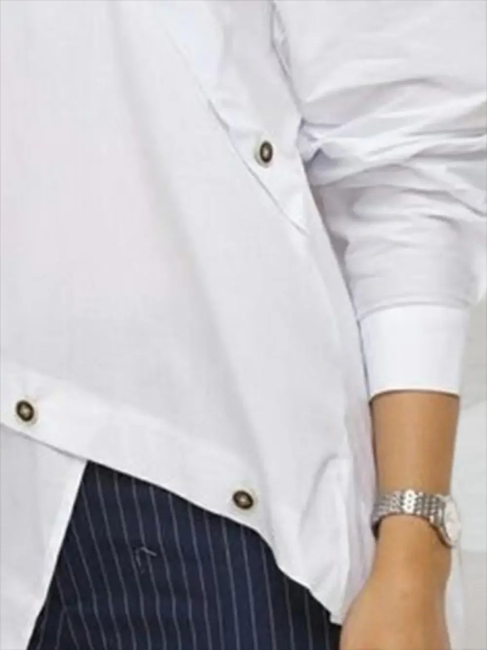 Avant Garde Asymmetric Split-Front Women's Blouse